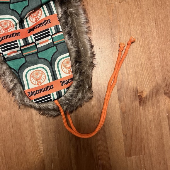 JÄGERMEISTER Hat Aviator Cap Trapper Faux Fur Flaps Brand New - Picture 4 of 8